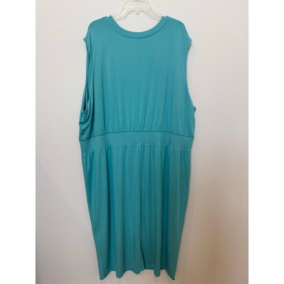 NWT Athleta Santorini Cinch Dress Turquoise Blue 3XL (XXXL) - Picture 3 of 9